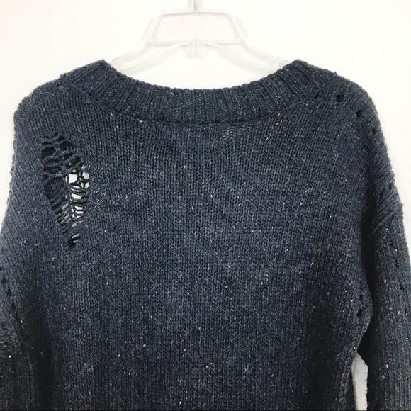 Vintage Havana Speckle Knit Distressed Sweater S - Picture 6 of 7